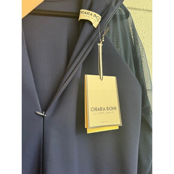 NWT Women's Chiara Bon La Petite Robe Maylys Mock-Neck Long Sleeve Illusion Gown - Picture 6 of 8